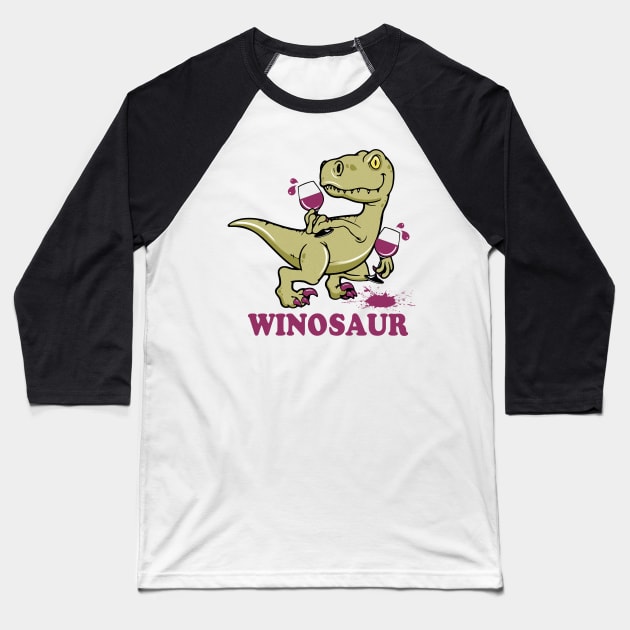 Winosaur Baseball T-Shirt by Artizan